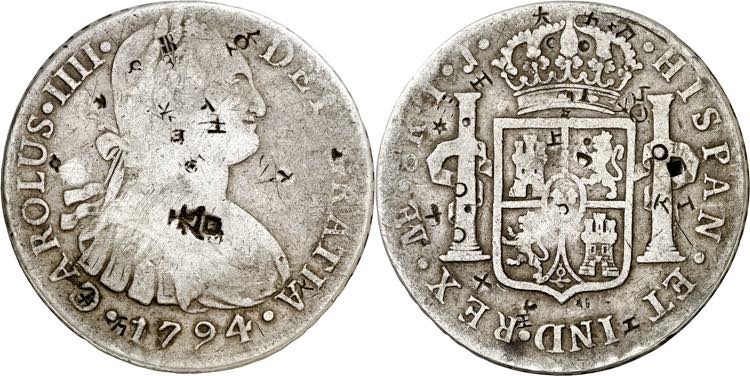 1794. Carlos IV. Lima. IJ. 8 ... 