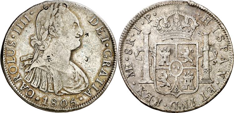 1805. Carlos IV. Lima. JP. 8 ... 