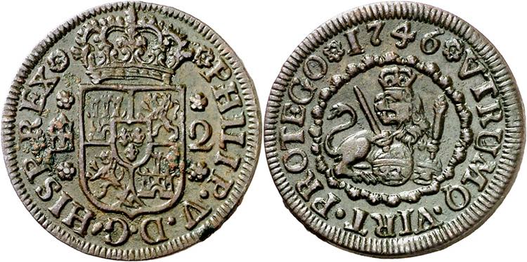 1746. Felipe V. Segovia. 2 ... 