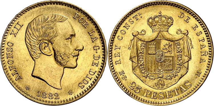 1882/1*1882. Alfonso XII. MSM. 25 ... 