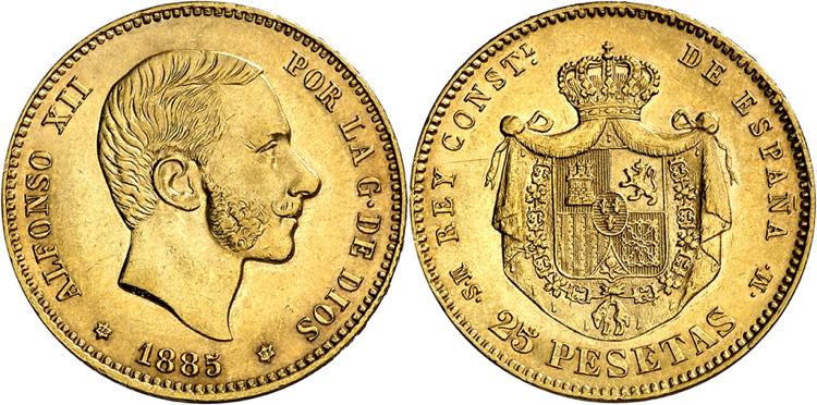 1885*1885. Alfonso XII. MSM. 25 ... 