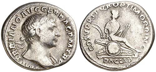 (108 d.C.). Trajano. Denario. ... 