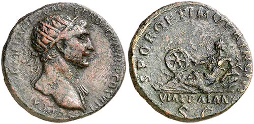 (113 d.C.). Trajano. Dupondio. ... 