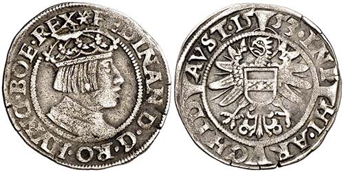 1553. Fernando I. Groschen. 3 ... 