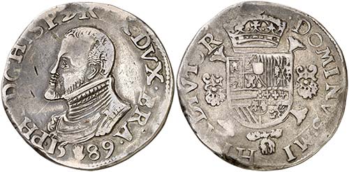 1589. Felipe II. Amberes. 1 escudo ... 