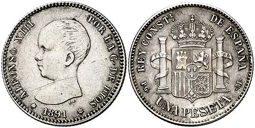 1891*--91. Alfonso XIII. PGM. 1 ... 