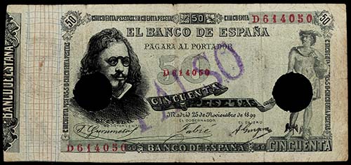 1899. 50 pesetas. (Ed. B91f) (Ed. ... 