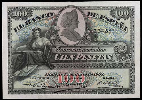1907. 100 pesetas. (Ed. B104) (Ed. ... 
