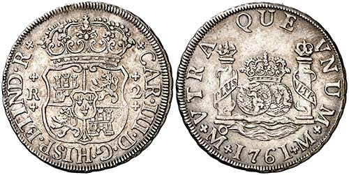 1761. Carlos III. México. M. 2 ... 