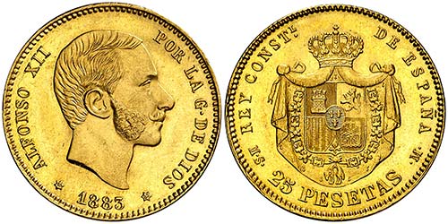 1883*1883. Alfonso XII. MSM. 25 ... 