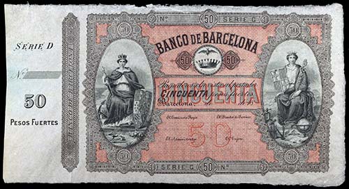 18...(1868). Banco de Barcelona. ... 