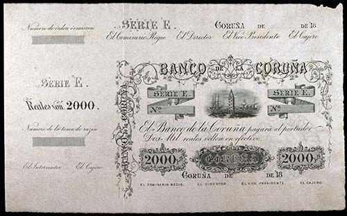 18... (1857). Banco de La Coruña. ... 