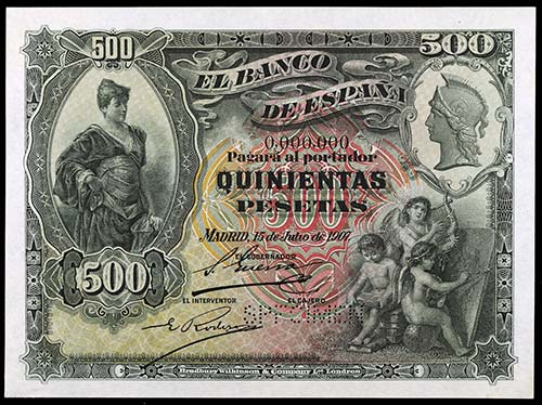 1907. 500 pesetas. (Ed. B105m) ... 