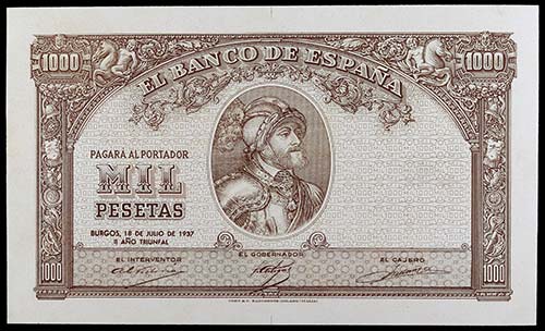 1937. Burgos. 1000 pesetas. (Ed. ... 