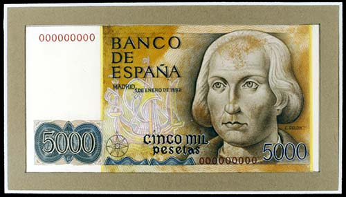 1992. 5000 pesetas. 1 de enero, ... 