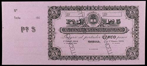 1904. Manila. Banco Español ... 