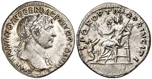 (107 d.C.). Trajano. Denario. ... 