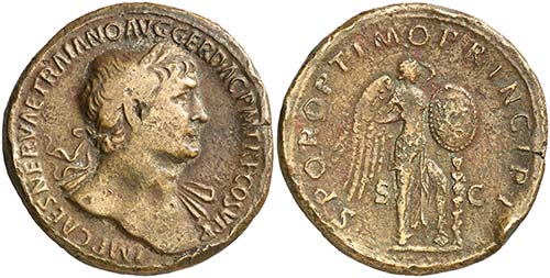 (106 d.C.). Trajano. Sestercio. ... 