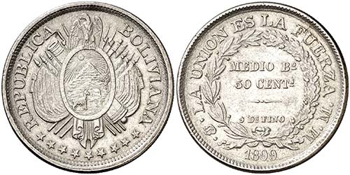 1899. Bolivia. Potosí. MM. 50 ... 