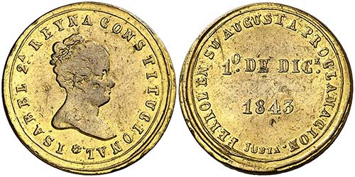 1843. Isabel II. Ferrol. Mayoría ... 