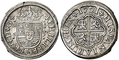 1721. Felipe V. Sevilla. J. 1 ... 