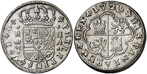 1725. Felipe V. Madrid. A. 2 ... 