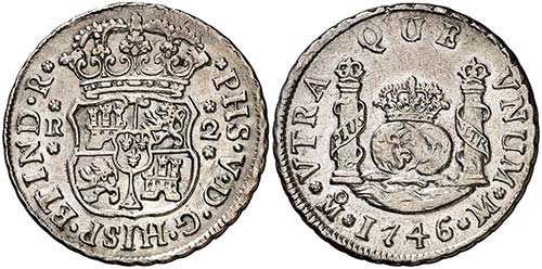 1746. Felipe V. México. M. 2 ... 