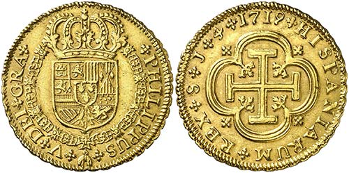 1719. Felipe V. Sevilla. J. 4 ... 