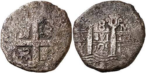 1725. Luis I. Lima. M. 8 reales. ... 