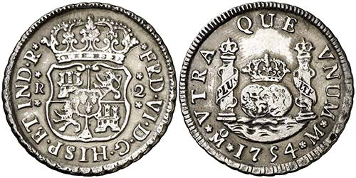 1754. Fernando VI. México. M. 2 ... 