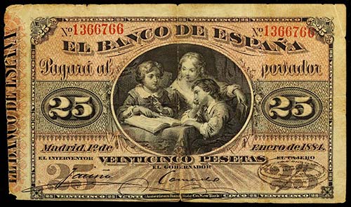 1884. 25 pesetas. (Ed. B66) (Ed. ... 