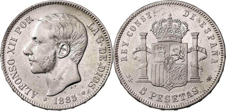1885*1885. Alfonso XII. MSM. 5 ... 