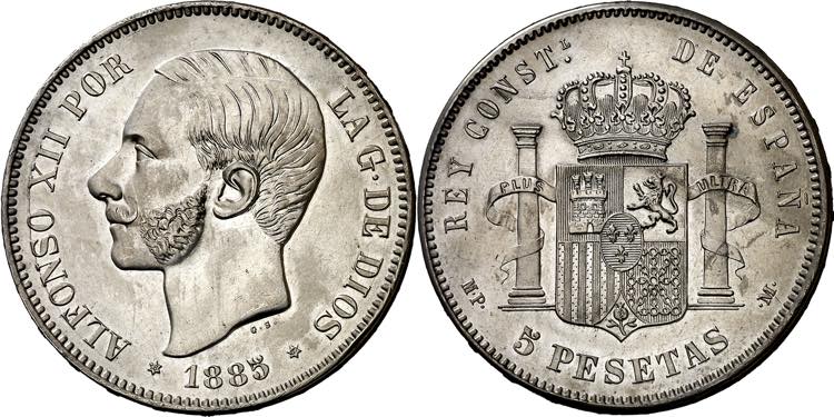 1885*1887. Alfonso XII. MPM. 5 ... 