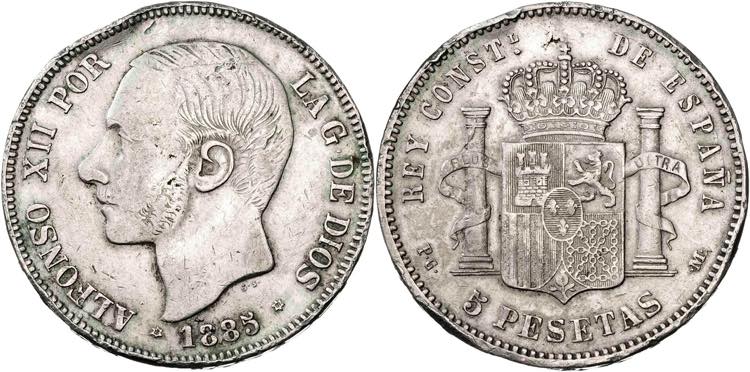 1885*1887. Alfonso XII. PGM. 5 ... 