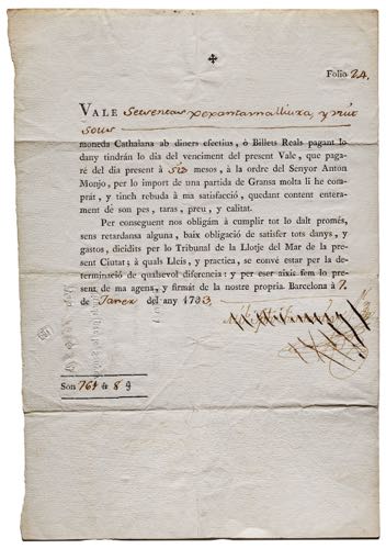 1793. Vale o pagaré por 761 ... 