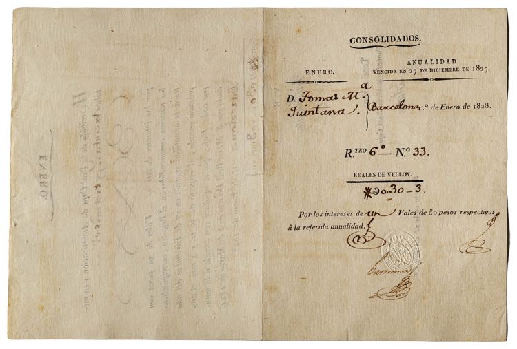 1828. Fernando VII. Real Caja de ... 