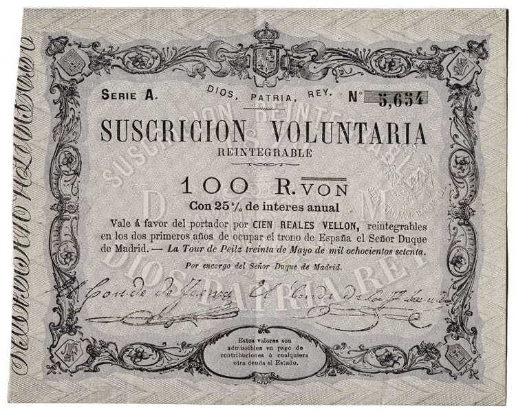 1870. Carlos VII, Pretendiente. La ... 