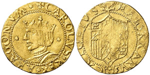 s/d. Carlos I. Mallorca. 1 ducat. (Cru.C.G. ... 