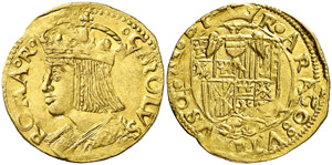 s/d. Carlos I. Nàpols. 1 ducat. (Cru.C.G. ... 