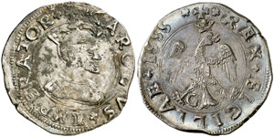 1555. Carlos I. Sicília. CM. 2 taris. ... 