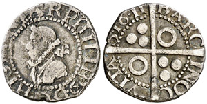 1611. Felipe III. Barcelona. 1/2 croat. ... 
