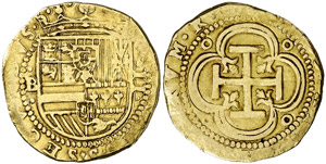 (15)99?. Felipe III. Barcelona. 2 escudos. ... 