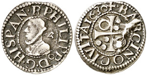 1630. Felipe IV. Barcelona. 1/2 croat. ... 