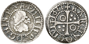 1633. Felipe IV. Barcelona. 1/2 croat. ... 