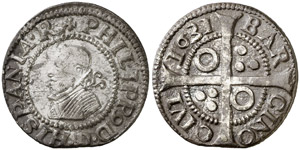 1631. Felipe IV. Barcelona. 1 croat. ... 