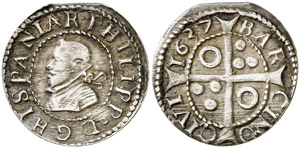 1637. Felipe IV. Barcelona. 1 croat. ... 