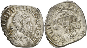 1622. Felipe IV. Nàpols. MC/C. 1 tari. ... 