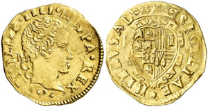 1626. Felipe IV. Nàpols. M/C/C. 1 escut. ... 
