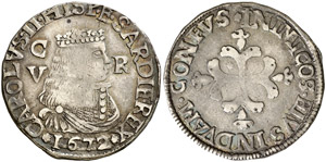 1672. Carlos II. Sardenya (Cagliari). 5 ... 