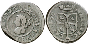 1724. Luis I. Mallorca. 1 treseta. (Cru.C.G. ... 